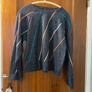 NWOT Size Small Navy Striped Sweater/Sweatshirt with stripes